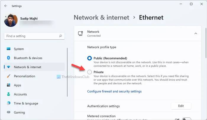 如何在Windows11中更改網(wǎng)絡(luò)配置文件類(lèi)型？