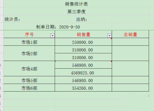 WPS怎么設置表格的不規則單元格求和？