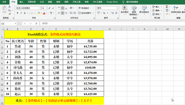 Excel 2019中使用條件格式分析數(shù)據(jù)的7類方法教學