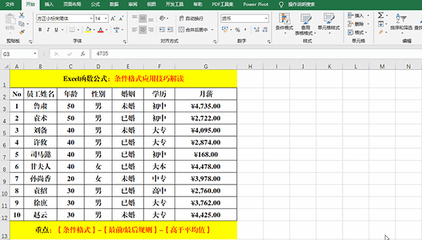 Excel 2019中使用條件格式分析數(shù)據(jù)的7類方法教學