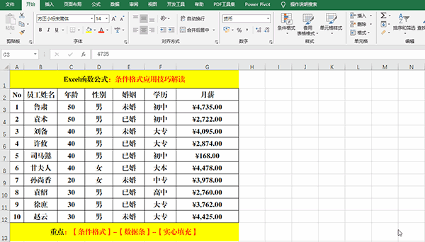 Excel 2019中使用條件格式分析數(shù)據(jù)的7類方法教學