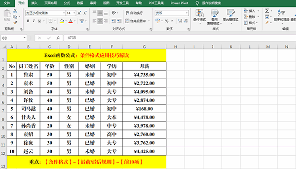 Excel 2019中使用條件格式分析數(shù)據(jù)的7類方法教學