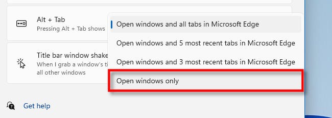 怎么阻止Windows11在Alt+Tab中顯示邊緣選項卡？