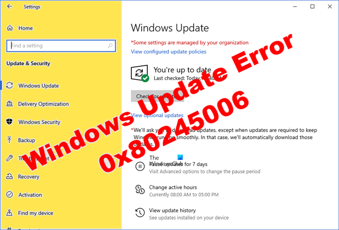Win11系統(tǒng)更新失敗錯(cuò)誤代碼0x80245006怎么解決？