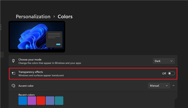 Window11如何禁用透明任務欄？Win11停用透明度效果教程