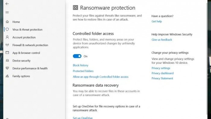 Win10怎么開(kāi)啟勒索軟件保護(hù)的功能?Win10開(kāi)啟勒索軟件保護(hù)功能