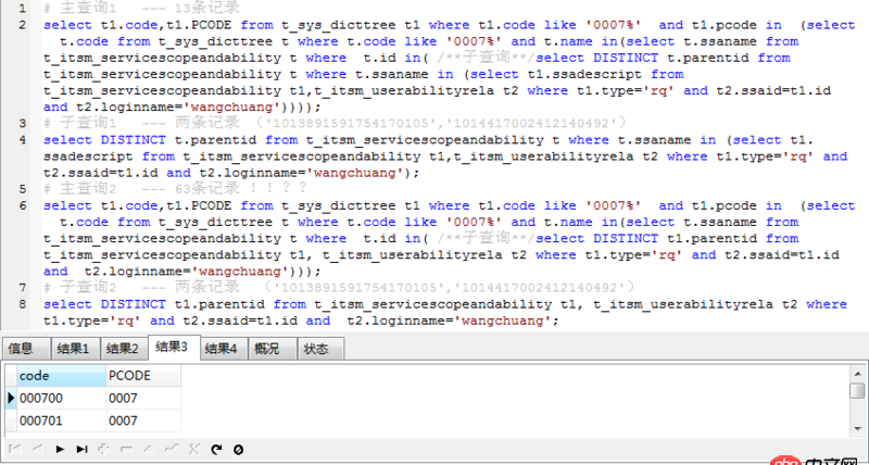 mysql - 結(jié)果相同的兩個子查詢，為什么主查詢語句結(jié)果完全不同？