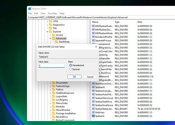 Win11如何調整任務欄大?。縒in11調整任務欄大小的方法