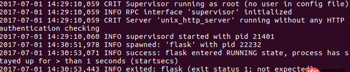 python - supervisor啟動(dòng)程序報(bào)錯(cuò)，ERROR (spawn error)，如何查看報(bào)錯(cuò)具體信息