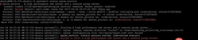 python - nginx+uwsgi啟動提示 nginx: [emerg] unknown directive "socket"?如何解決？