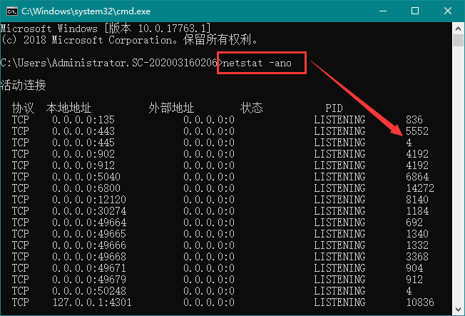 Win10 20H2系統如何使用cmd查看端口占用情況?