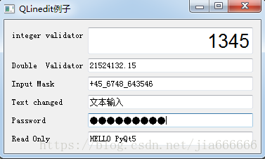 python GUI庫(kù)圖形界面開發(fā)之PyQt5單行文本框控件QLineEdit詳細(xì)使用方法與實(shí)例