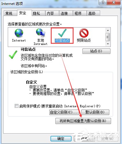 Win7網(wǎng)頁提示試圖打開受信任站點(diǎn)怎么辦？