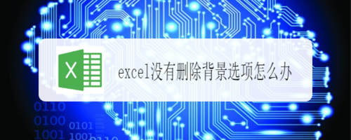 excel沒有刪除背景選項(xiàng)如何解決