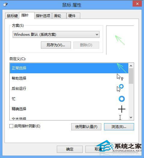 Win8鼠標(biāo)指針怎么換？Win8改鼠標(biāo)指針的方法