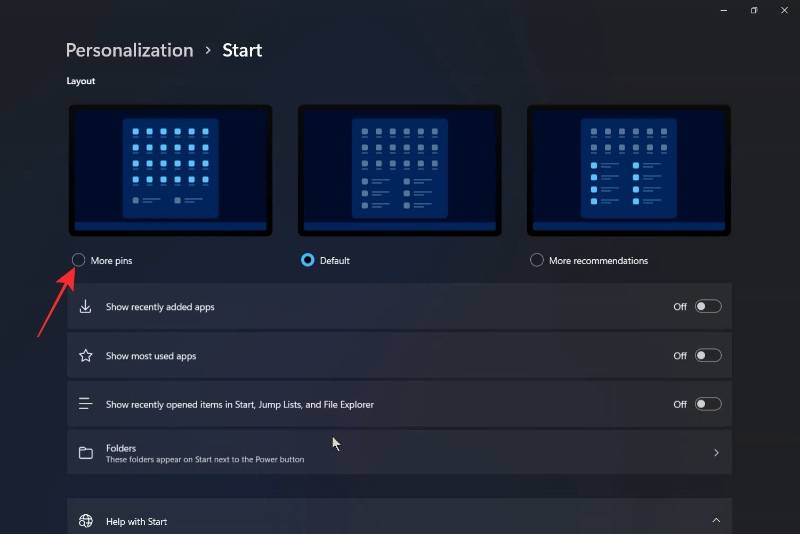 如何在Windows11開始菜單中固定更多應用？