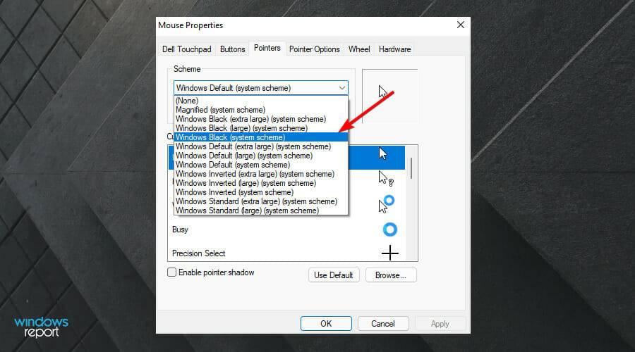 如何在Windows 11中將光標(biāo)更改為暗模式？