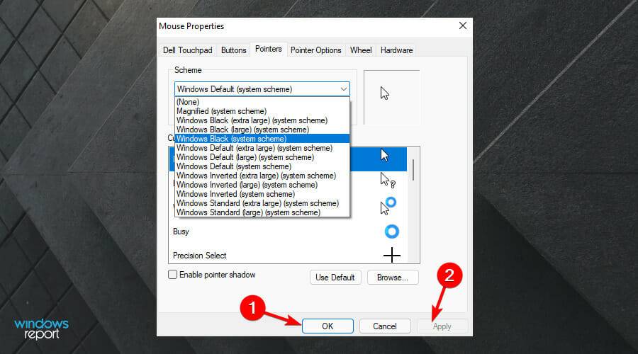 如何在Windows 11中將光標(biāo)更改為暗模式？