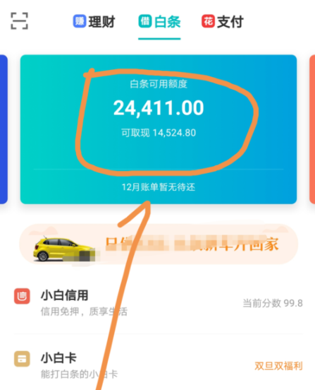 京東金融APP調(diào)整白條固定額度操作過(guò)程