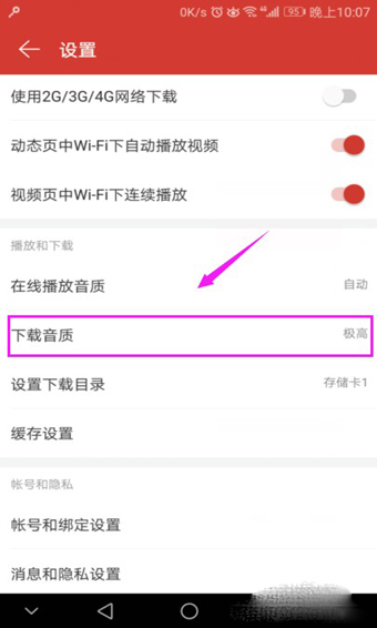 網(wǎng)易云音樂App中管理下載歌曲音質(zhì)具體操作步驟