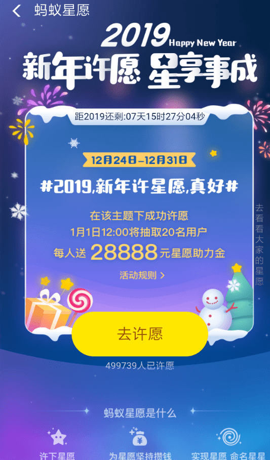 支付寶APP領(lǐng)取螞蟻心愿新年紅包的具體操作流程