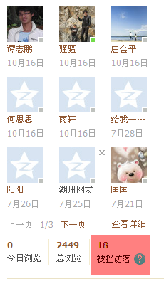 QQ空間的被擋訪客是什么意思？