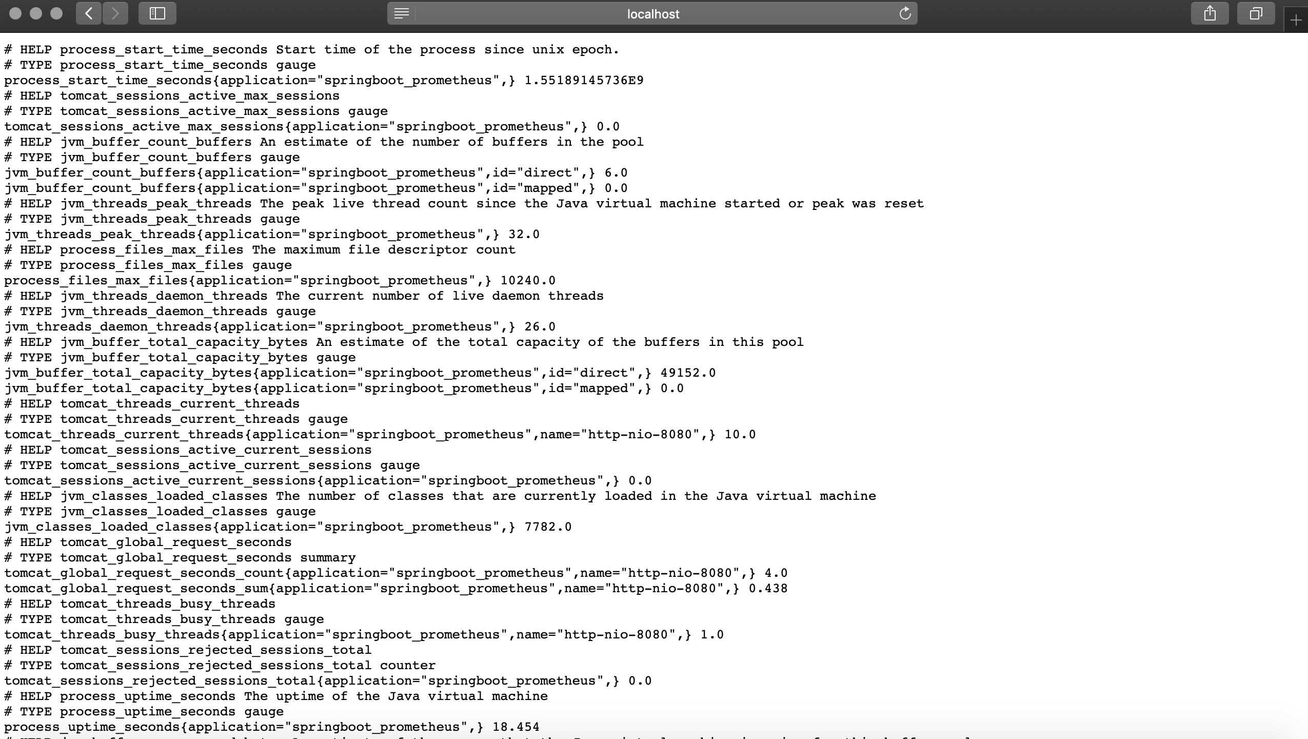 SpringBoot使用prometheus監(jiān)控的示例代碼
