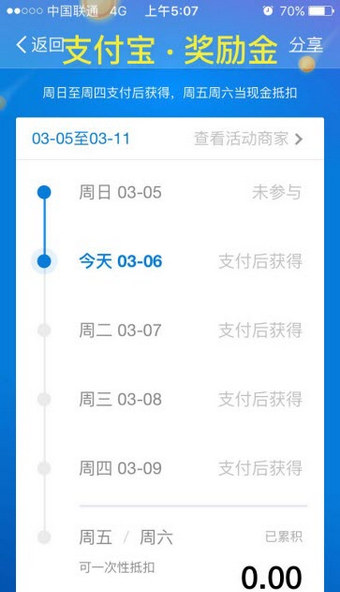 支付寶獎勵金查看累積金額的詳細(xì)操作步驟