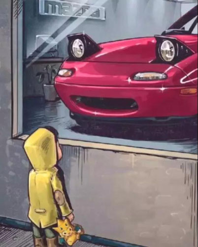 抖音櫥窗外看車的小男孩圖分享 全套高清大圖等你來(lái)拿