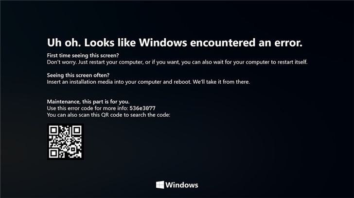 Windows10 取消死亡藍(lán)屏界面設(shè)計(jì)