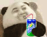 抖音熊貓人喝飲料GIF表情包分享_熊貓人喝飲料動態(tài)表情大全