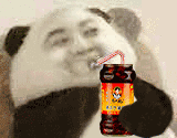 抖音熊貓人喝飲料GIF表情包分享_熊貓人喝飲料動態(tài)表情大全
