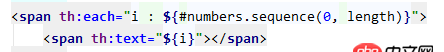 javascript - thymeleaf模板 只有l(wèi)ength如何循環(huán)生成標簽？