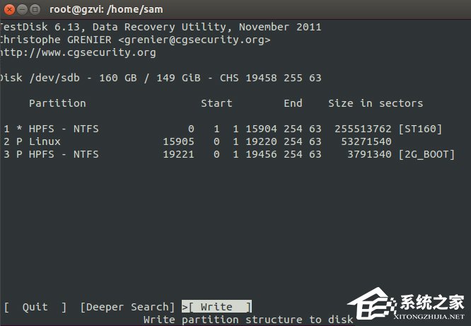 Linux系統(tǒng)分區(qū)表恢復的教程