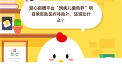 愛心捐贈(zèng)平臺(tái)“殘疾兒童助養(yǎng)”項(xiàng)目除資助醫(yī)療補(bǔ)助外，還資助什么?