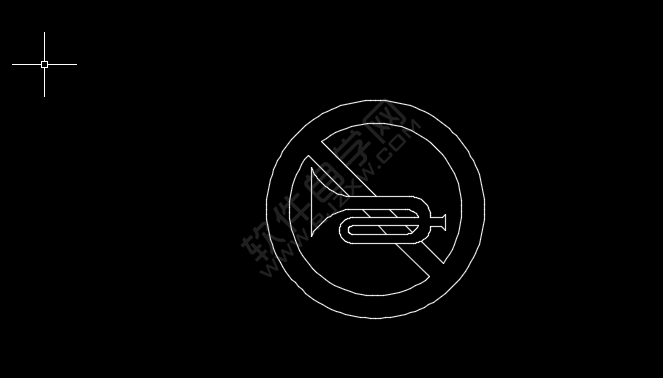 CAD里面怎么畫(huà)禁止鳴喇叭圖標(biāo)