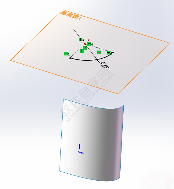 SolidWorks用曲面畫(huà)馬甲圖形