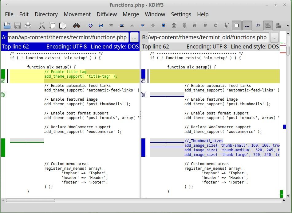 Linux下9種優(yōu)秀的代碼比對(duì)工具推薦小結(jié)