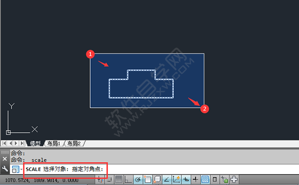 CAD中怎么復(fù)制縮放對(duì)象