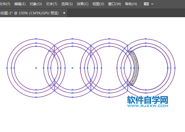 用ai軟件設(shè)計超質(zhì)感的奧迪標(biāo)志