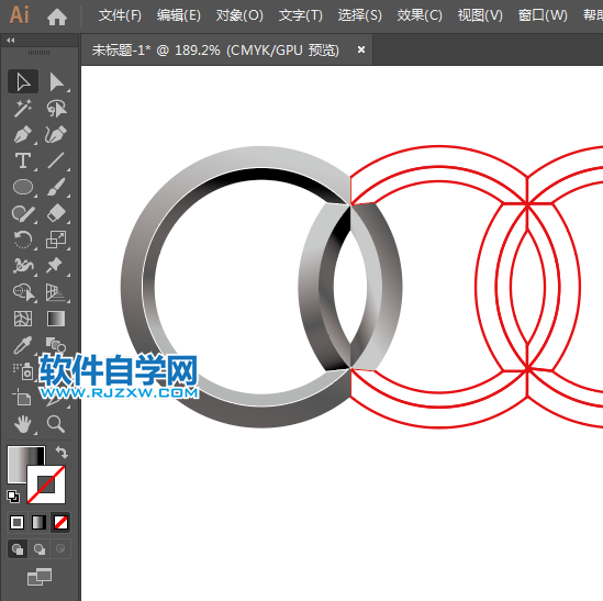 用ai軟件設(shè)計超質(zhì)感的奧迪標(biāo)志