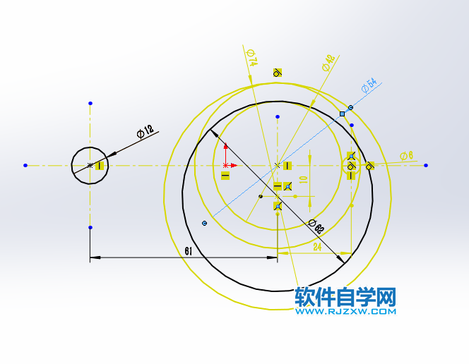 solidworks周邊圓相切草圖練習(xí)