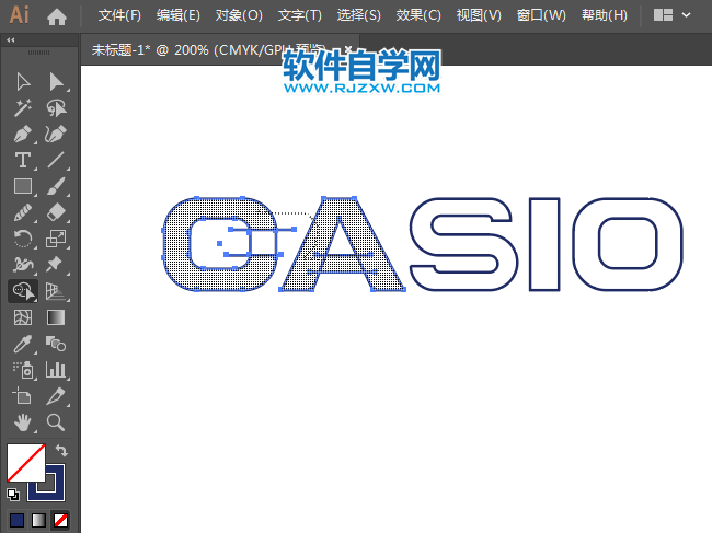 ai怎么設(shè)計CASIO標志矢量圖