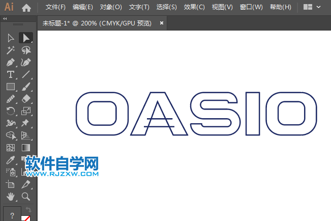 ai怎么設(shè)計CASIO標志矢量圖