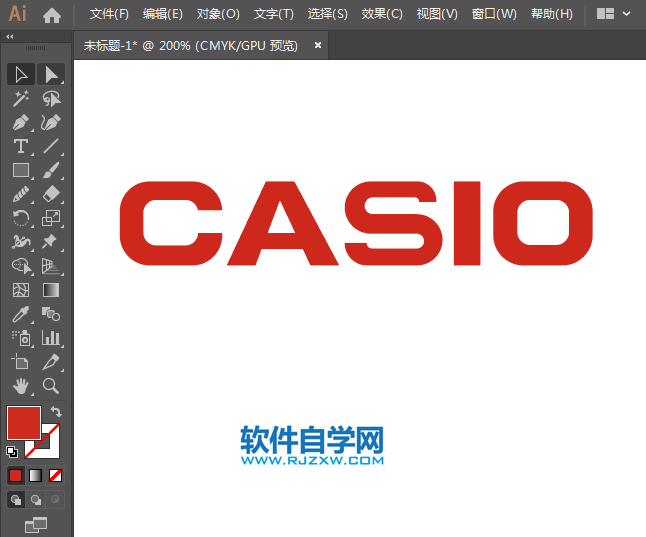 ai怎么設(shè)計CASIO標志矢量圖
