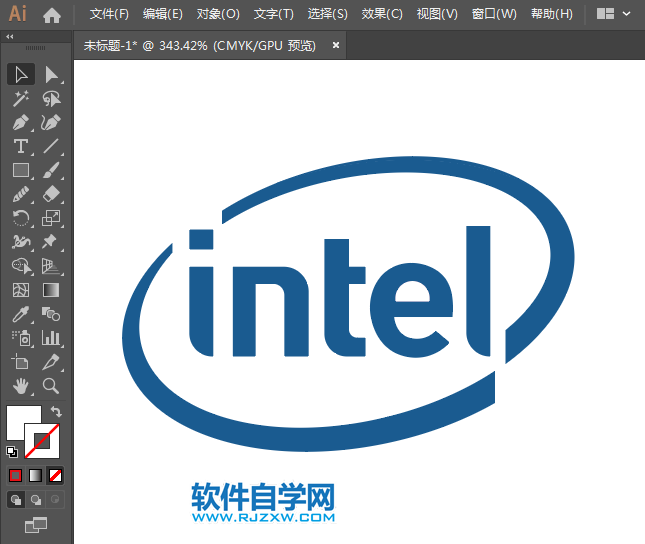 ai怎么設(shè)計(jì)因特爾圖標(biāo)