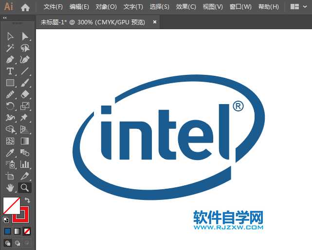 ai怎么設(shè)計(jì)因特爾圖標(biāo)