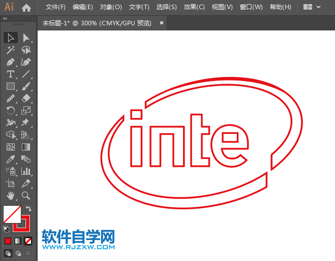 ai怎么設(shè)計(jì)因特爾圖標(biāo)