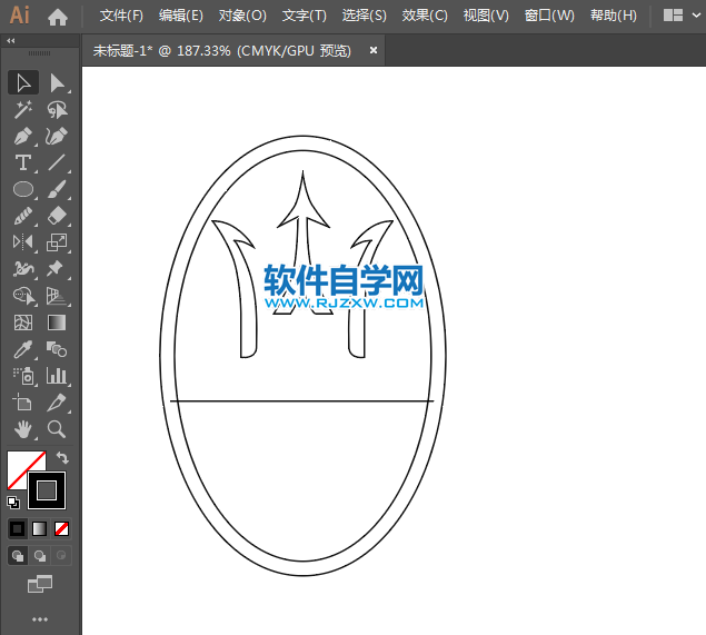 ai怎么設(shè)計瑪莎拉蒂車標
