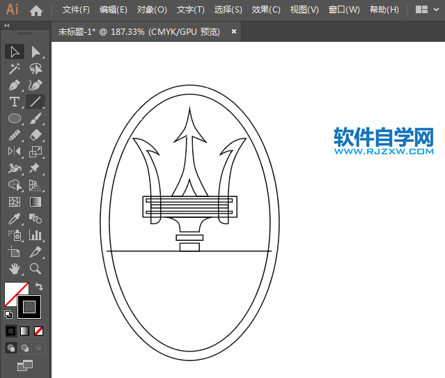 ai怎么設(shè)計瑪莎拉蒂車標